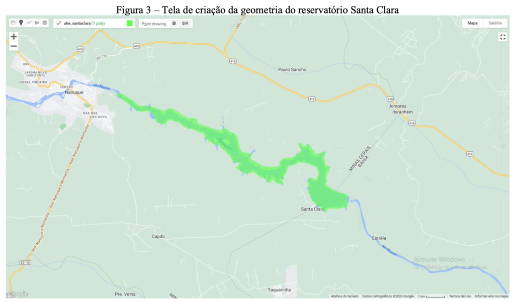Figura 3 – Tela de criação da geometria do reservatório Santa Clara