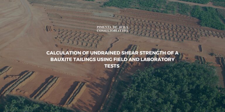 Calculation of Undrained Shear Strength of a Bauxite Tailings using Field and Laboratory Tests